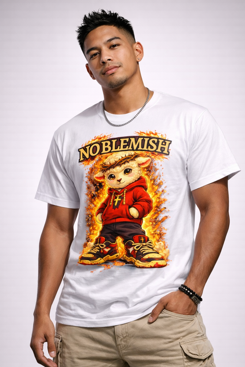No Blemish Mascot Tee | Washed by the Blood | Christian Streetwear