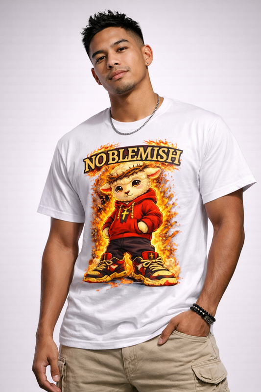 No Blemish Mascot Tee | Washed by the Blood | Christian Streetwear