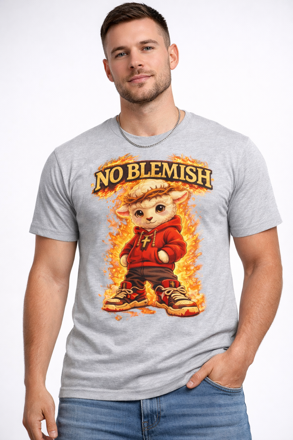 No Blemish Mascot Tee | Washed by the Blood | Christian Streetwear